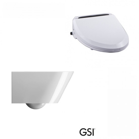 Λεκάνη Κρεμαστή Πορσελάνης GSI Kube-x 9415 Swirlflush 55 εκ. με κάλυμμα USPA White 9415-300 + 6035RU Λεκάνη Κρεμαστή Πορσελάνης GSI Kube-x 9415 Swirlflush 55 εκ. με κάλυμμα USPA White 9415-300 + 6035RU